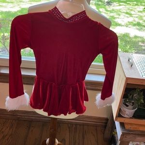Christmas theme skating dress
